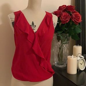 A. Byer Ruffle Tank Blouse Top